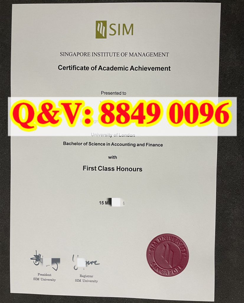 SIM 新加坡管理学院伦敦大学会计金融一等荣誉学术成就证书｜双联商科一等荣誉原版英文证（images 1）