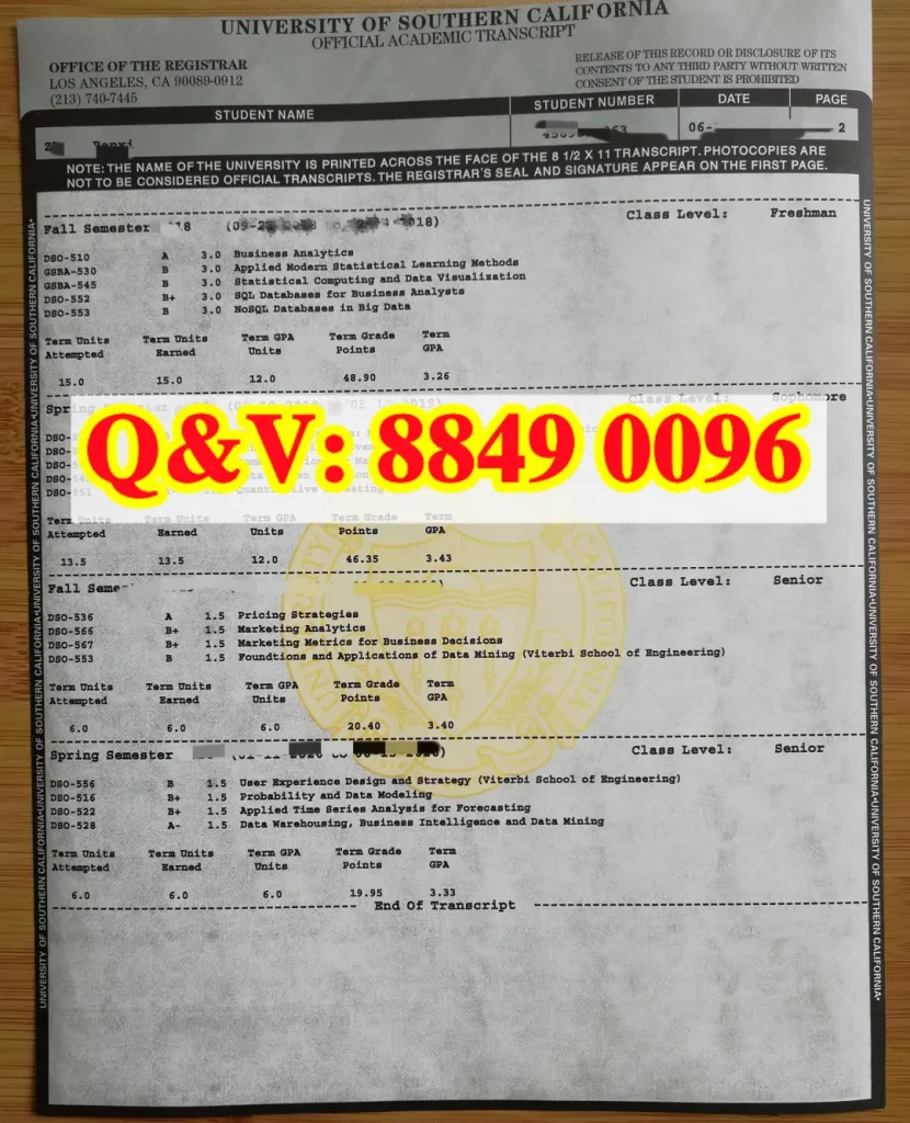 南加州大学本科成绩单,USCOfficialAcademicTranscript,UniversityofSouthernCalifornia 成绩单,南加州大学商科数据分析成绩单,南加州大学注册处成绩单,USC本科GPA 成绩单,南加州大学留学申请成绩单