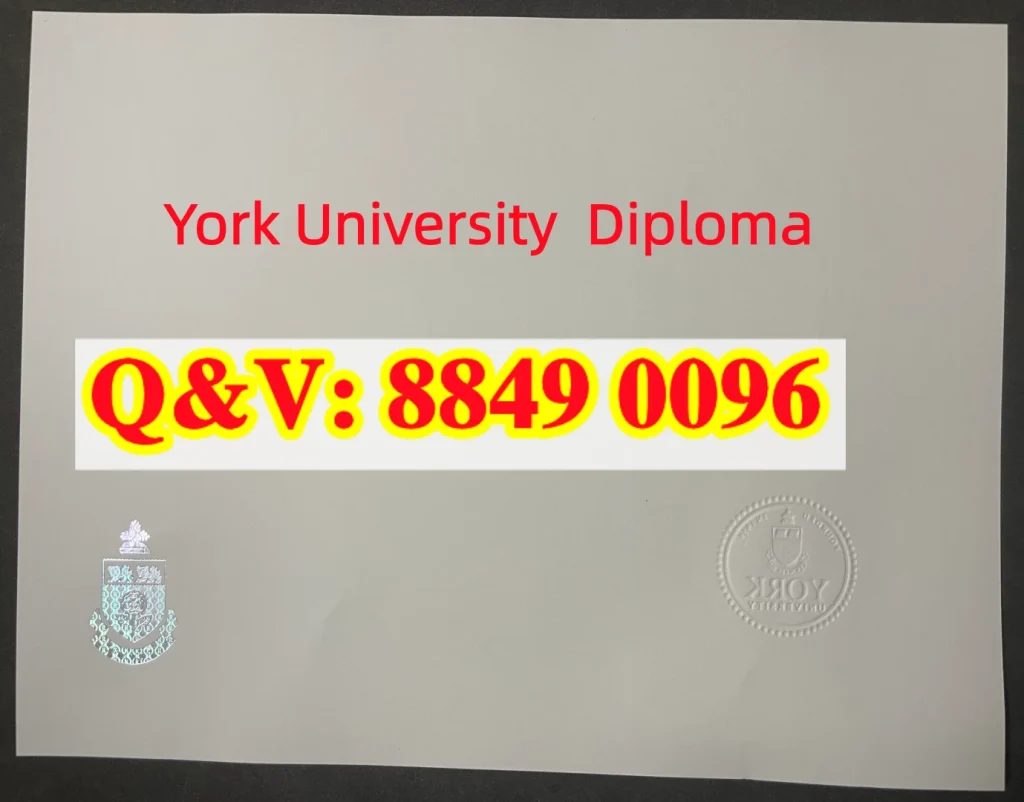 加拿大约克大学毕业证背面防伪实拍，York University Diploma