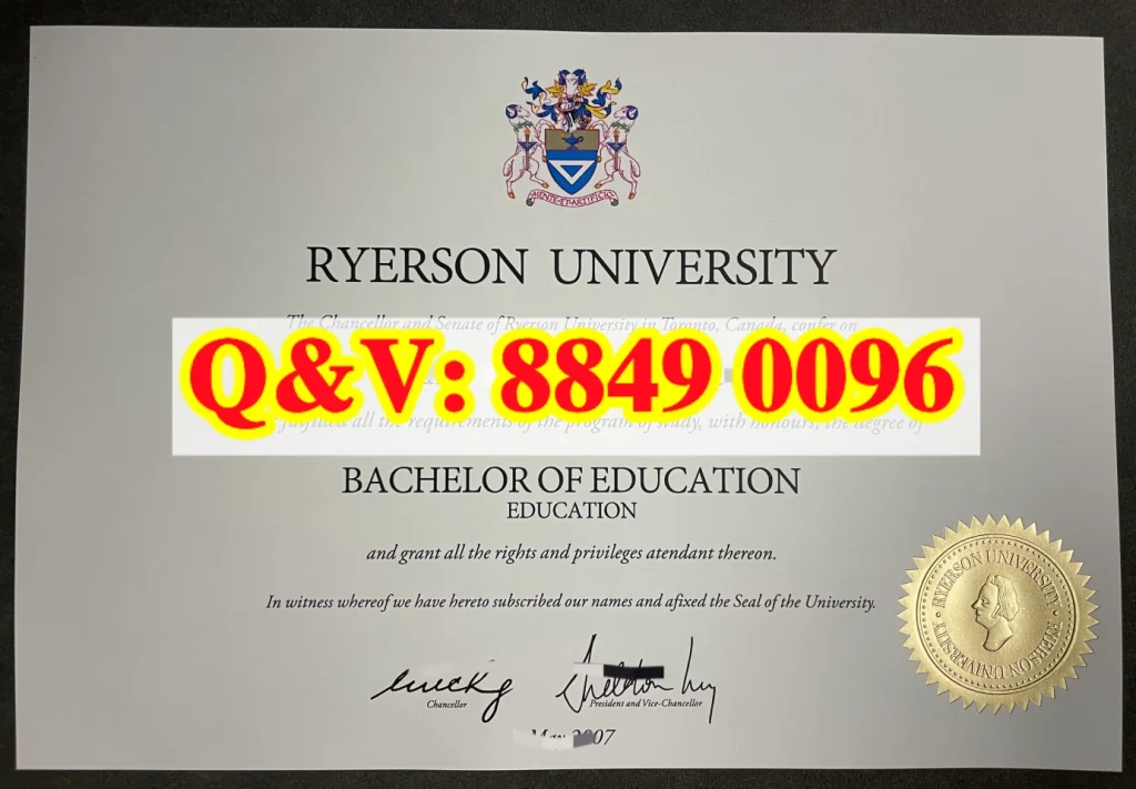 加拿大瑞尔森大学毕业证文凭实拍|Ryerson University Bachelor Diploma(images 1)