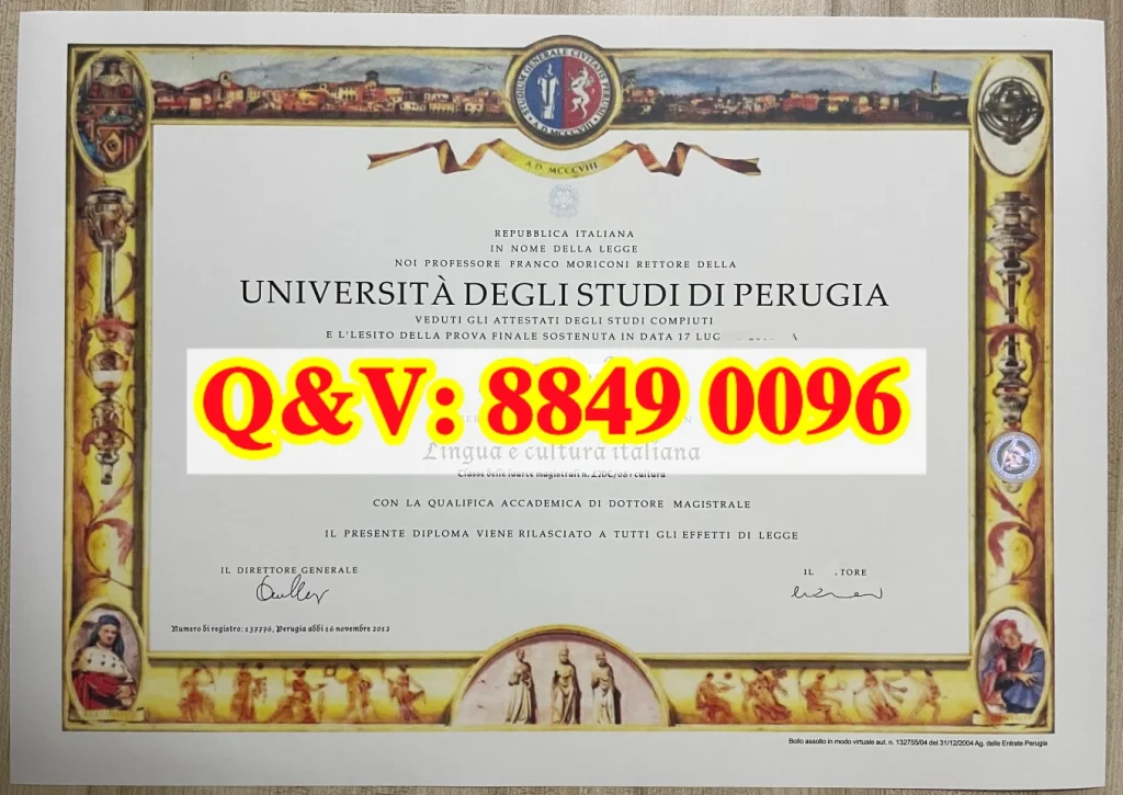 佩鲁贾大学意语硕士证,佩鲁贾大学毕业证文凭,佩鲁贾大学硕士学位证书