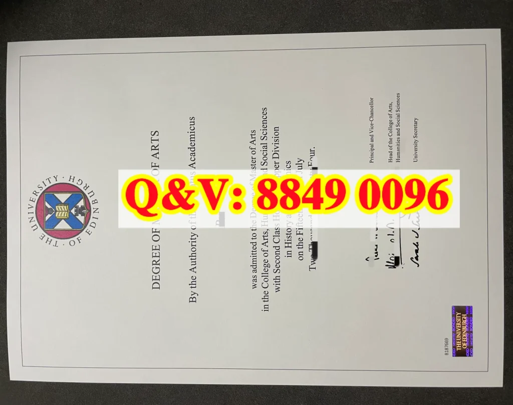 英国爱丁堡大学毕业证文凭The University of Edinburgh diploma