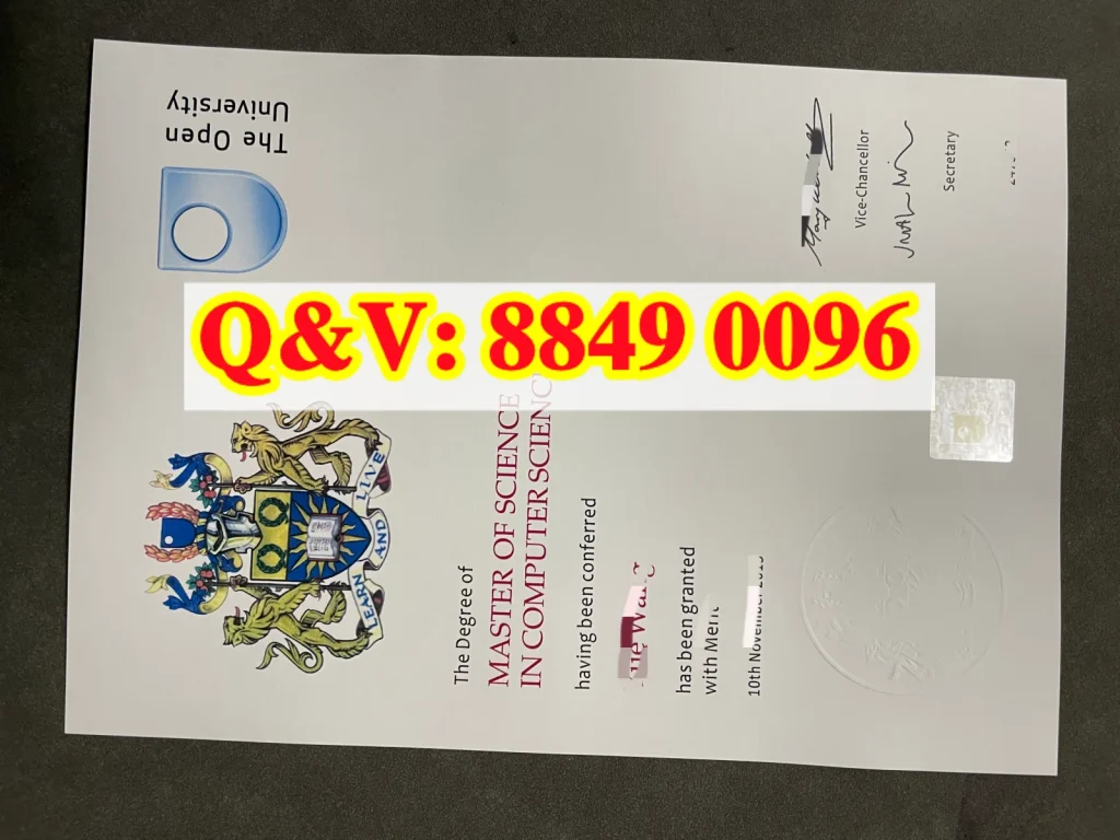 实拍英国开放大学毕业证