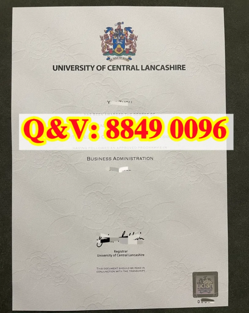 英国中央兰开夏大学毕业证,University of Central Lancashire degree,英国大学学历,英国大学毕业证