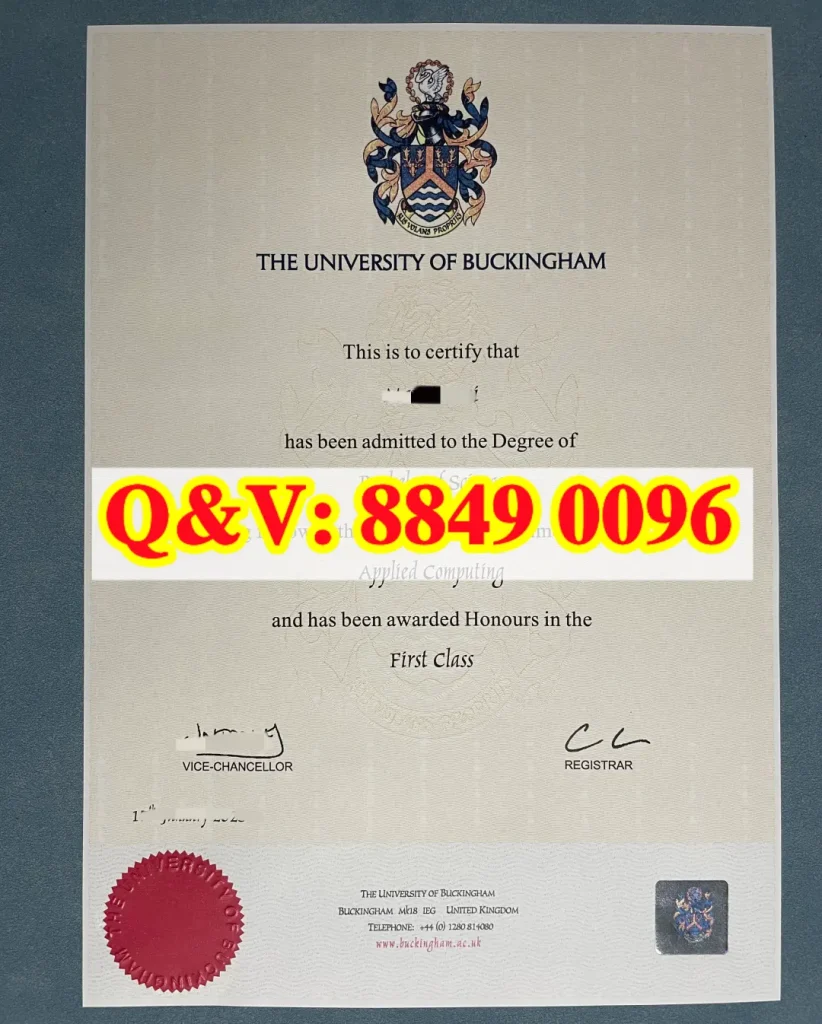 英国白金汉大学文凭University of Buckingham degree
