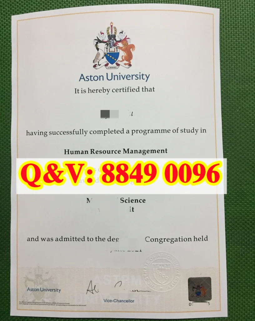 英国阿斯顿大学毕业证样本,Aston University diploma