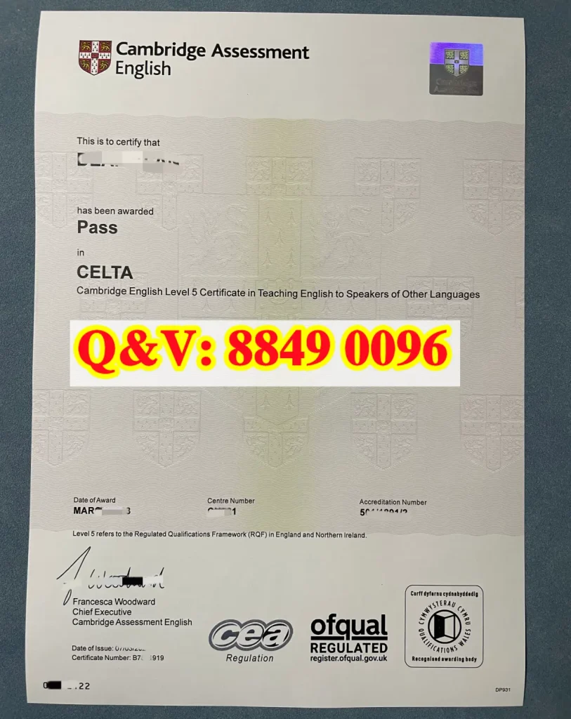 CELTA 剑桥外教证书，英国 RQF 五级英语教学证，CELTA Pass 合格，外教来华签证资质，剑桥英语教师资格证