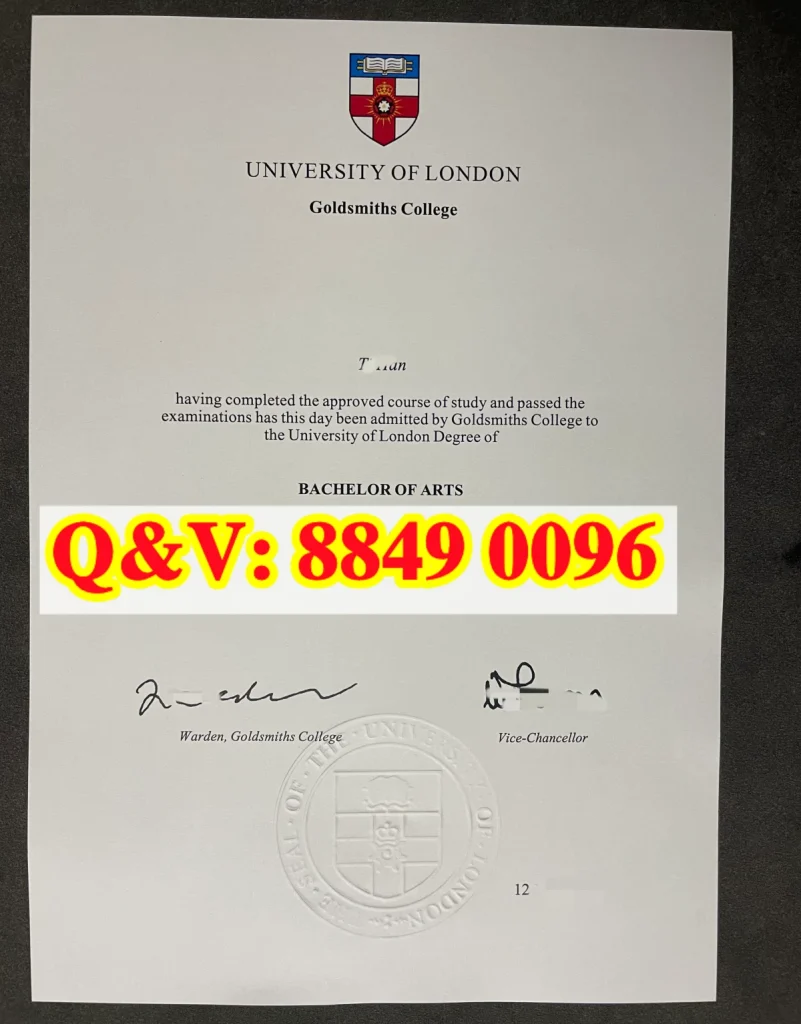 伦敦大学金史密斯学院毕业证,Goldsmiths, University of London diploma