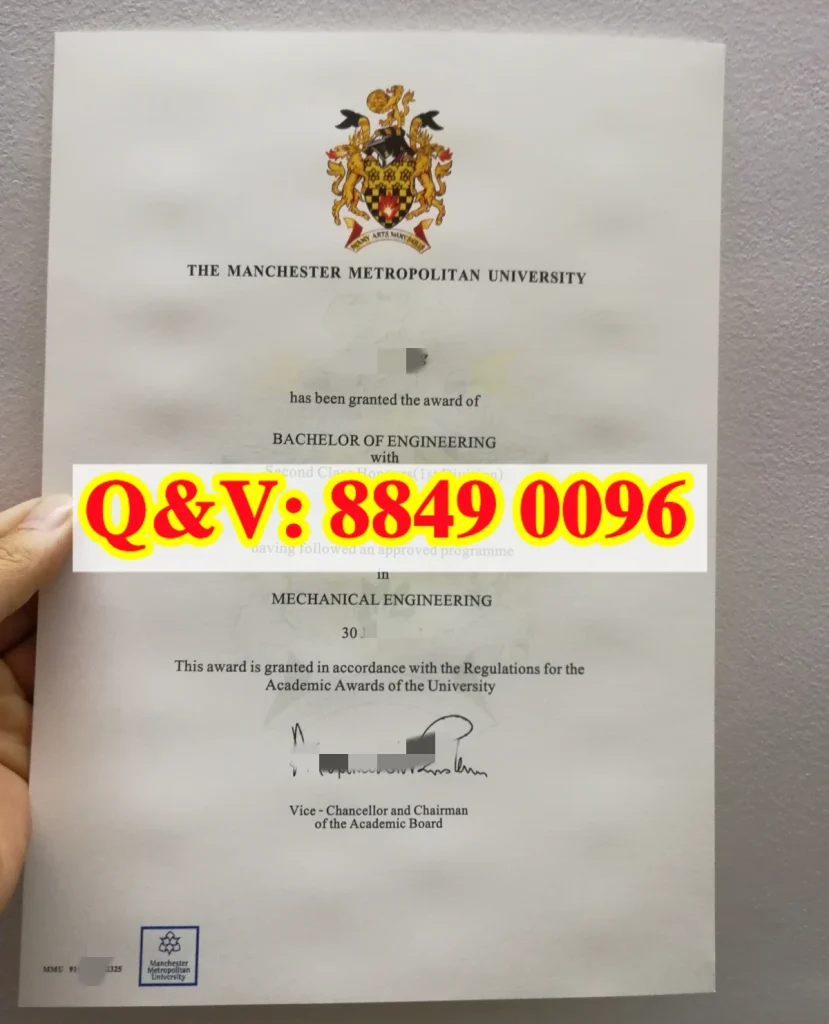 英国曼彻斯特城市大学文凭Diploma from Manchester Metropolitan University United Kingdom（images 1）
