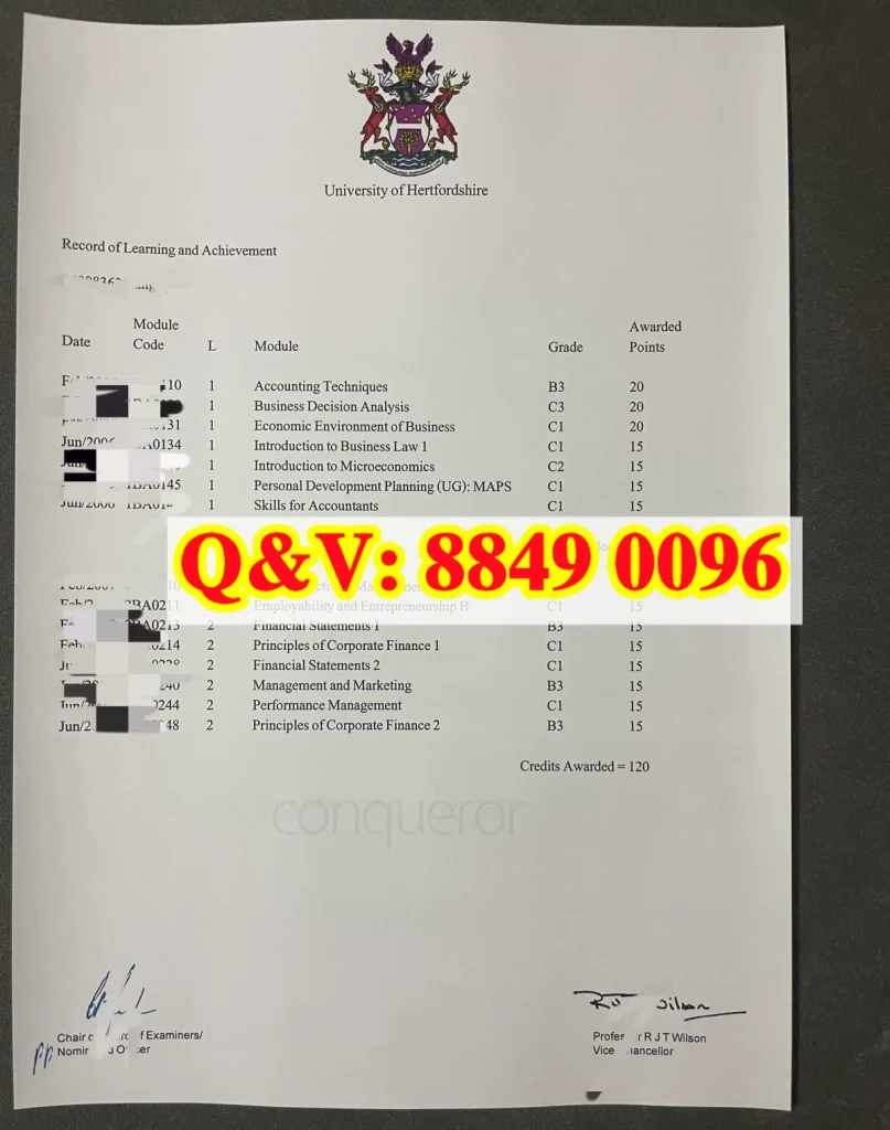 英国赫特福德大学成绩单样本,英国大学成绩单样本,英国赫特福德大学成绩单修改定制