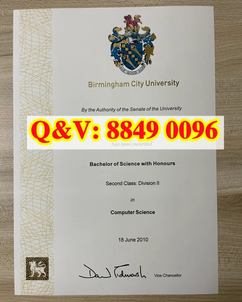 英国伯明翰城市大学互联网与通信技术本科毕业证，伯明翰城市大学互联网与通信技术二级二等理学荣誉本科毕业证