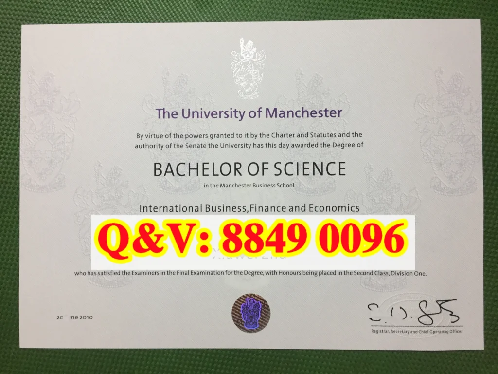 曼彻斯特大学商科本科毕业证，曼大国际商务金融本科，英国 2:1 经济本科，外贸金融留学留服材料，英国本科成绩单必要性