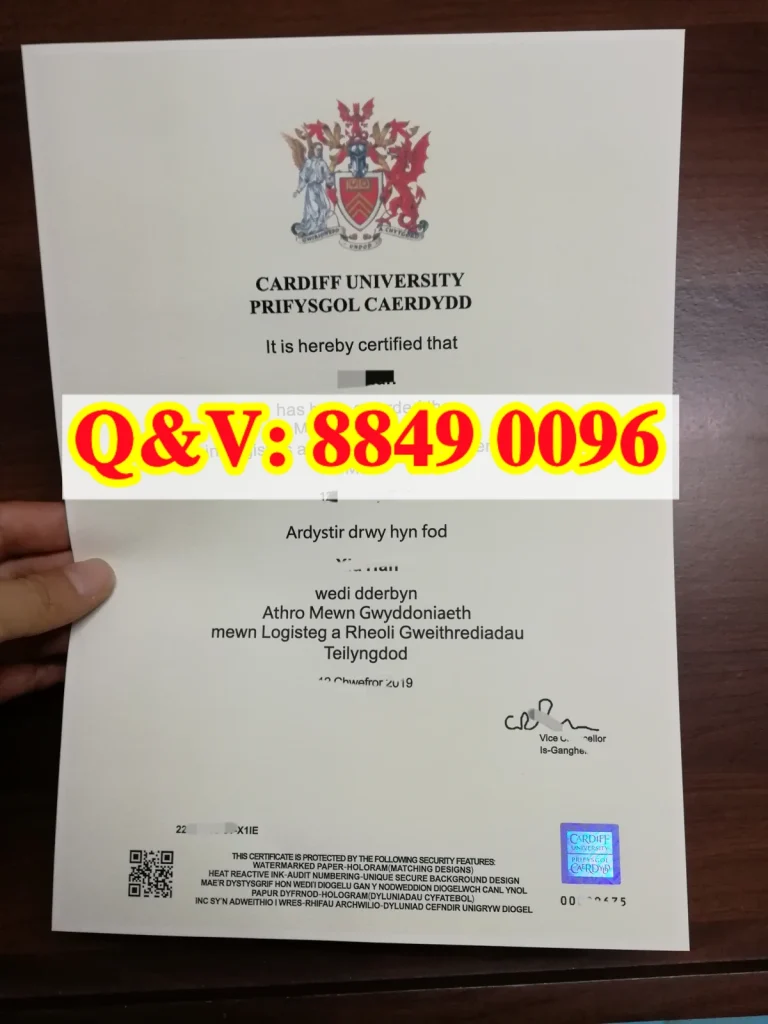 英国卡迪夫大学文凭Diploma from Cardiff University United Kingdom