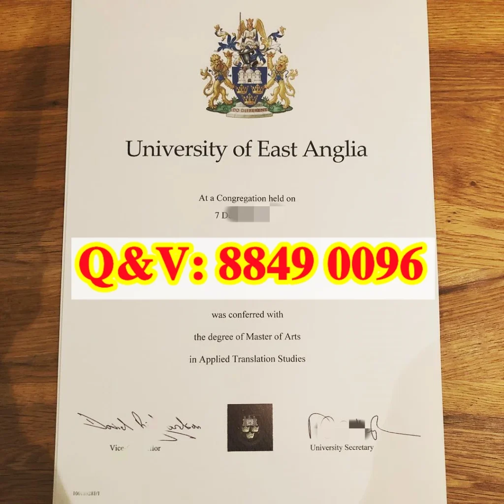 实拍英国东安格利亚大学毕业证,东安格利亚大学硕士毕业证样本