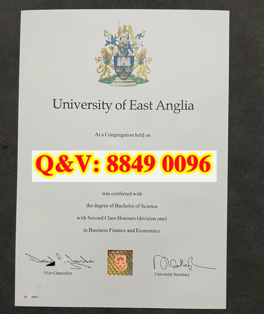 实拍英国东安格利亚大学毕业证,University of East Anglia,东安格利亚大学本科学士毕业证