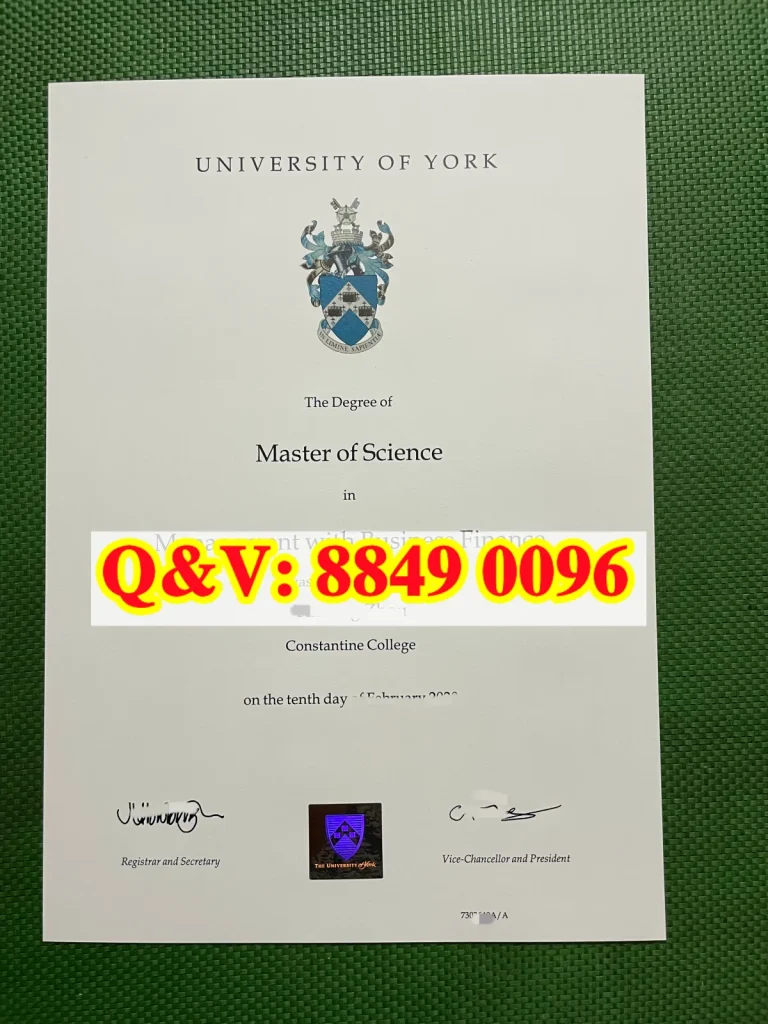 约克大学管理商务金融硕士毕业证,英国约克商科硕士学位证,英国商科留服认证材料
