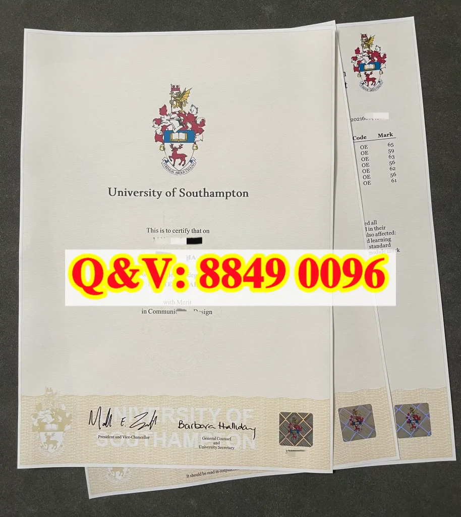 实拍南安普顿大学文凭样式,定制南安普顿大学学历留学材料