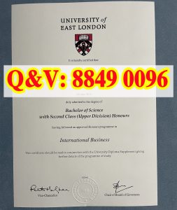 东伦敦大学毕业证国际商务 BSc 二等一荣誉学士学位...