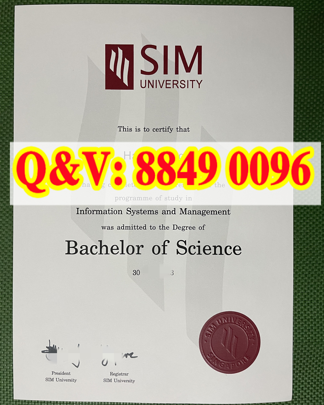 新加坡 SIM 大学信息系统与管理理学学士英文毕业证实拍｜SIM 本土 IT 管理本科原版学位证