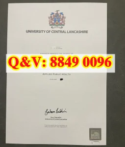 英国中央兰开夏大学毕业证｜University of Central...