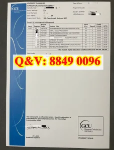 英国格拉斯哥喀里多尼亚大学成绩单专业运营与工商...