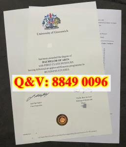英国格林威治大学商务研究一等荣誉文学学士学位证...