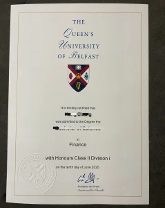 英国贝尔法斯特女王大学毕业证实拍Queen’s U...