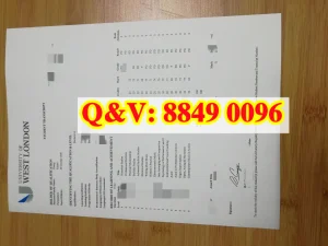 西伦敦大学成绩单范例University of West London t...