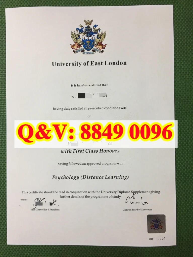 新版本:英国东伦敦大学文凭Diploma from University of East London United Kingdom
