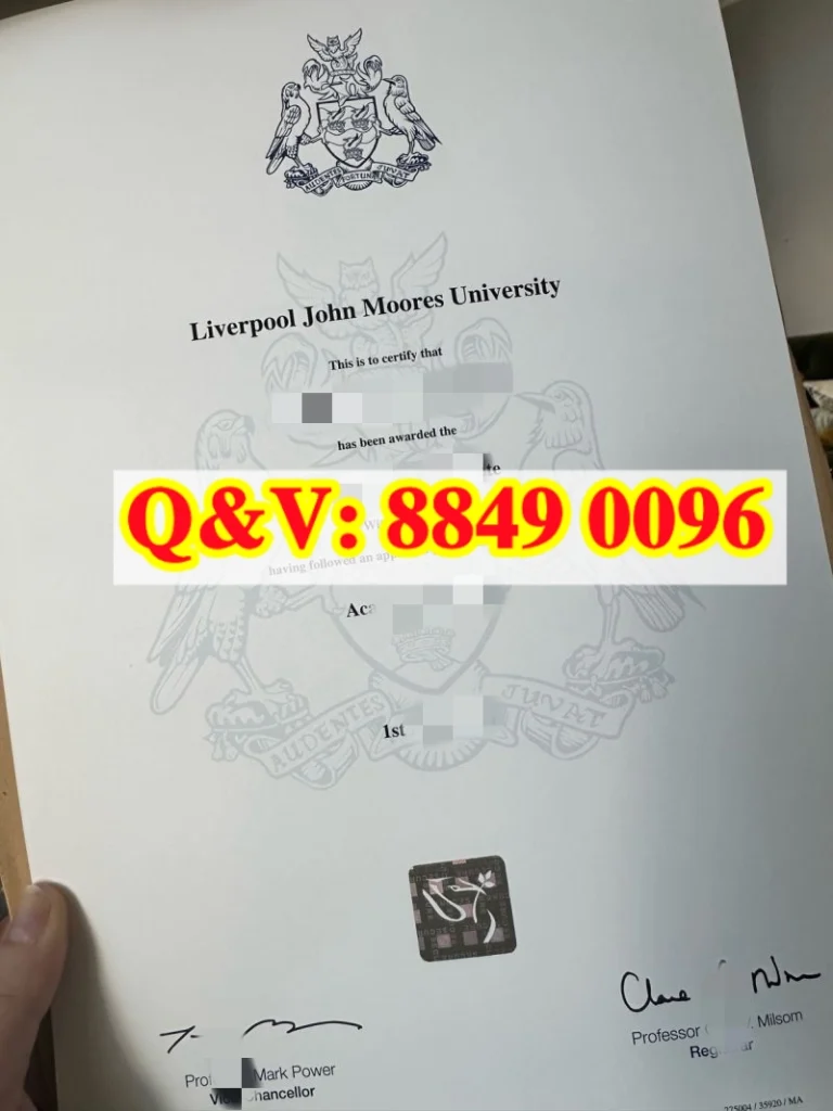 利物浦约翰摩尔大学学位证样本Liverpool John Moores University degree