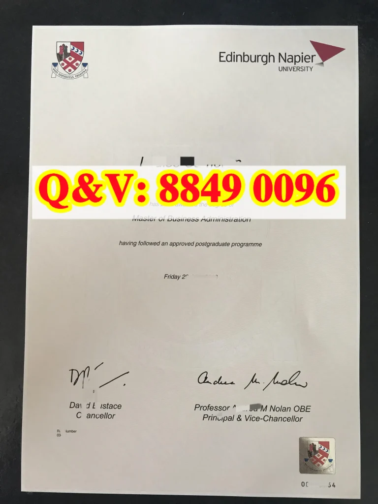 爱丁堡龙比亚大学毕业证成绩单Edinburgh Napier University degree