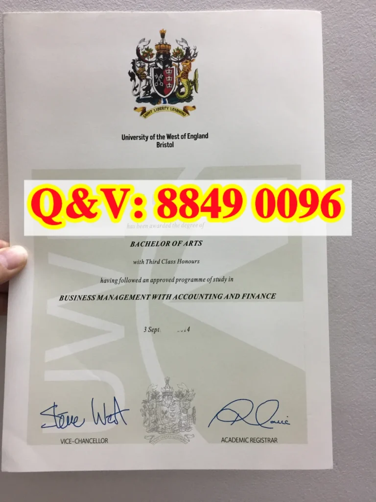 实拍英国西英格兰大学毕业证,University of the West of England, Bristol diploma