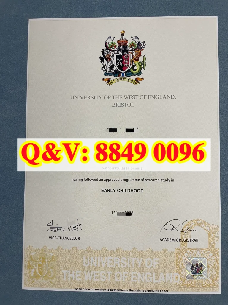 实拍英国西英格兰大学毕业证,University of the West of England, Bristol diploma,西英格兰大学文凭样本