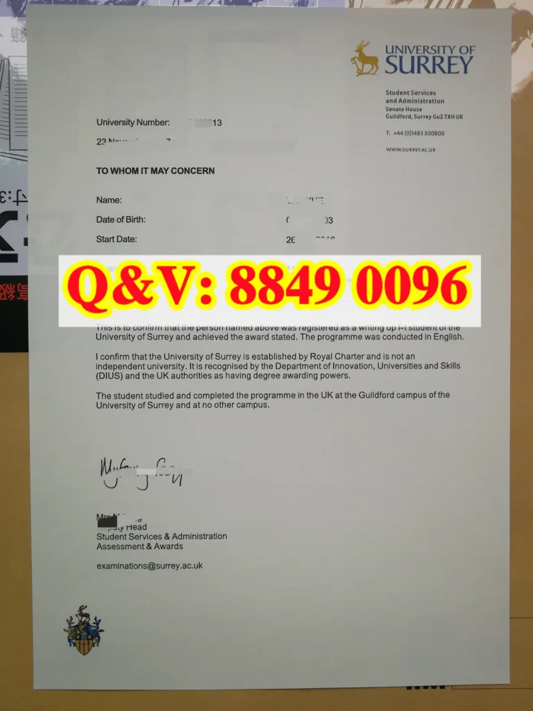实拍英国萨里大学毕业证明信函 ，University of Surrey Official Graduation‑Confirmation Letter