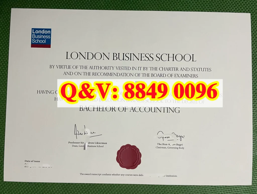 伦敦商学院会计本科毕业证 London Business School Bachelor of Accounting Degree Certificate