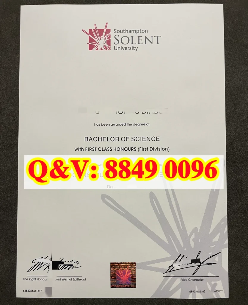 旧版本索伦特大学毕业证样本,Solent University degree,索伦特大学毕业证样本