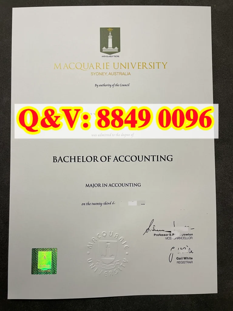 麦考瑞大学会计学本科毕业证学位证,Macquarie University Bachelor‑of‑Accounting Degree