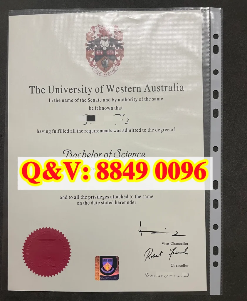 西澳大学毕业证文凭,University of Western Australia diploma