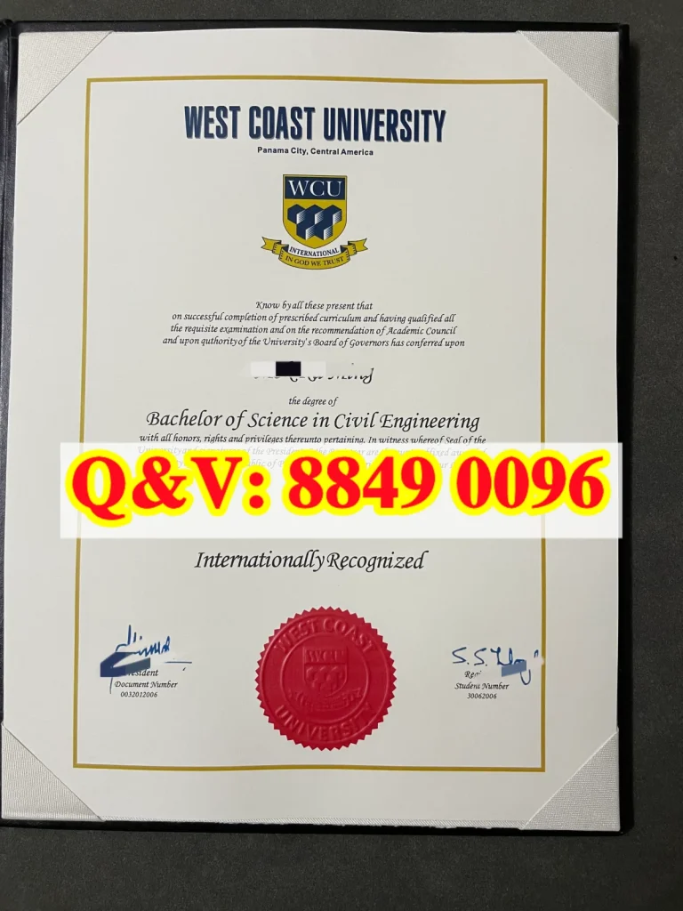 巴拿马西海岸大学毕业证学位证West Coast University‑Panama diploma