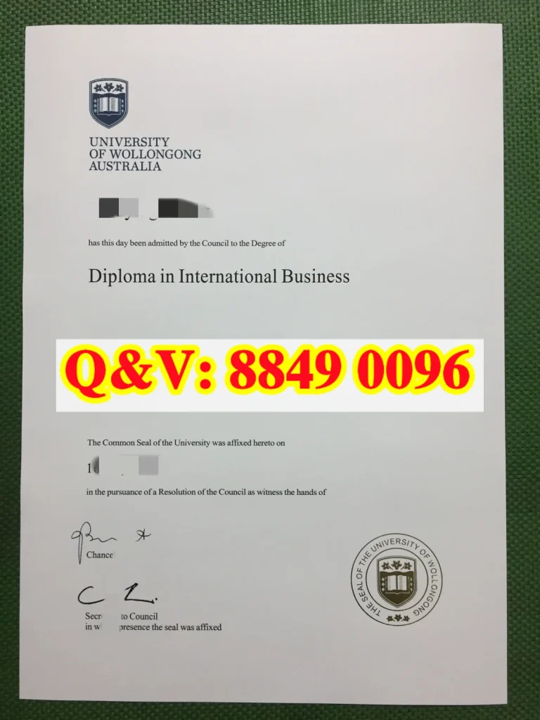 伍伦贡大学国际商务文凭证书 University of Wollongong Diploma in International Business Certificate