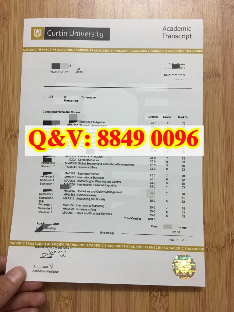 澳洲科廷大学成绩单商学学士市场营销专业｜Curtin University Bachelor of Commerce Marketing Academic Transcript（images 2）