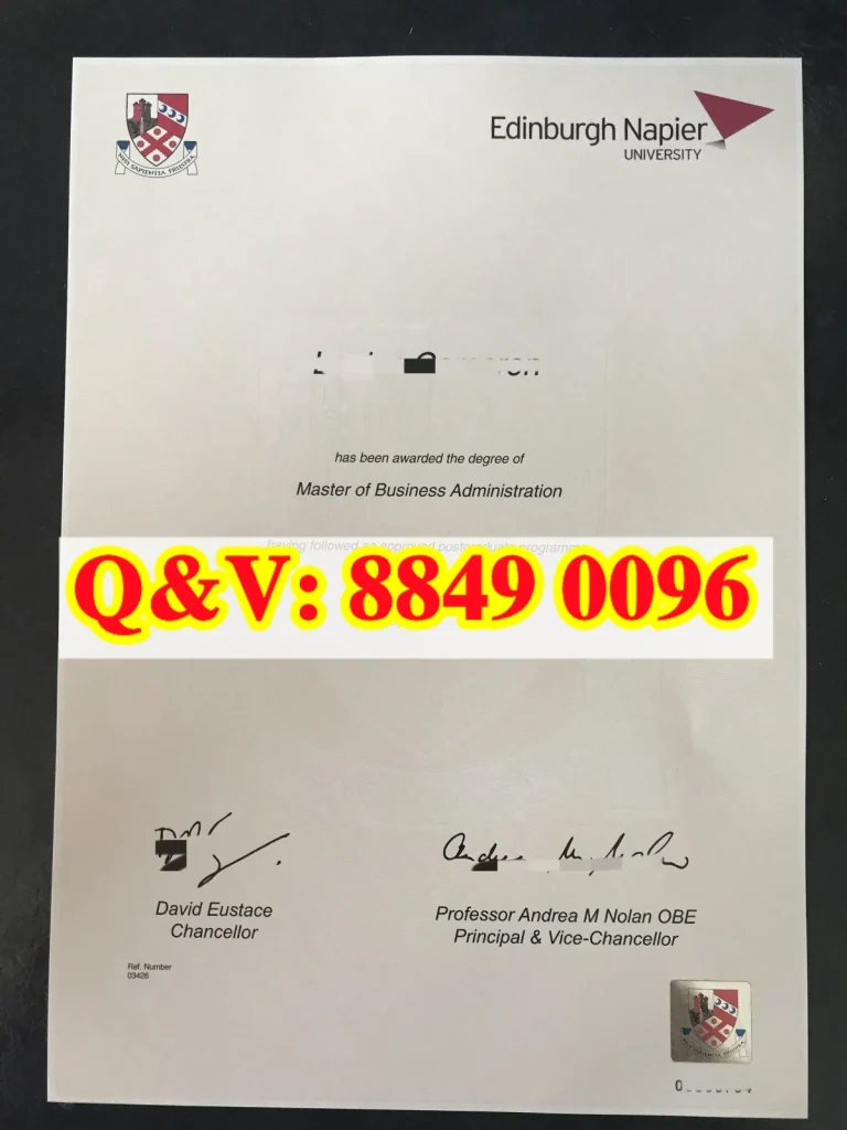 edinburh napier university degree certificate,爱丁堡龙比亚大学毕业证书