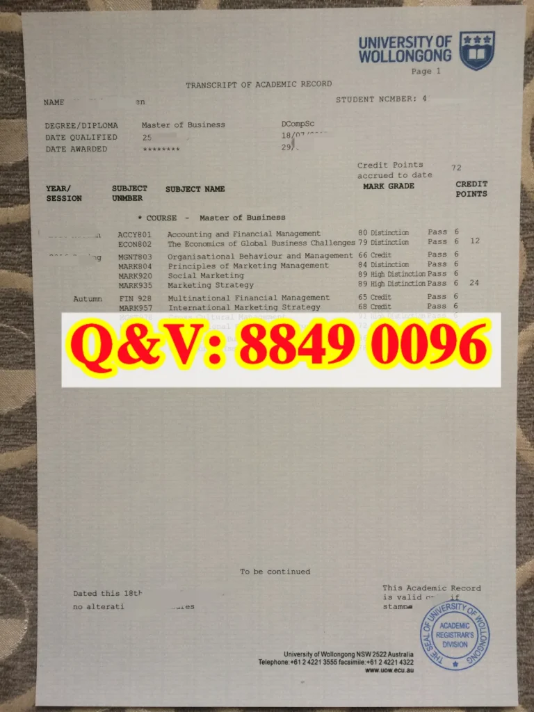 澳洲卧龙岗大学成绩单补办|优势专业与就业前景解析University of Wollongong Academic Transcript Replacement(images 2)