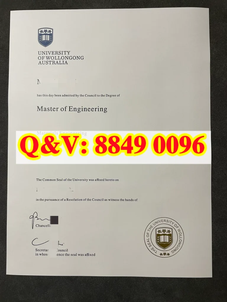 澳洲卧龙岗大学硕士毕业证，伍伦贡大学硕士文凭介绍University of Wollongong Master Degree Certificate