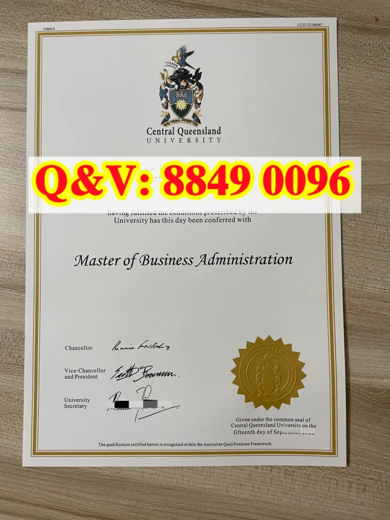 澳大利亚中央昆士兰大学硕士毕业证学位证 Central Queensland University master degree