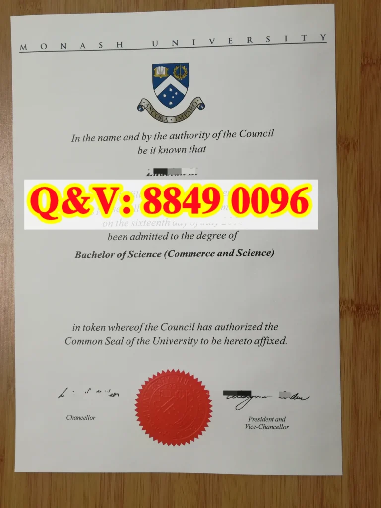 莫纳什大学商科与理学双方向理学学士毕业证完整解析|Monash University Bachelor of Science (Commerce and Science) Degree Certificate
