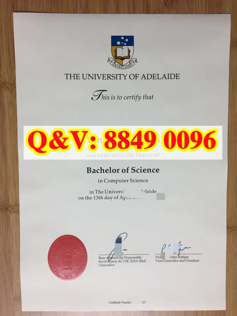 阿德莱德大学计算机科学理学学士毕业证|The University of Adelaide Bachelor of Science in Computer Science Degree Certificate