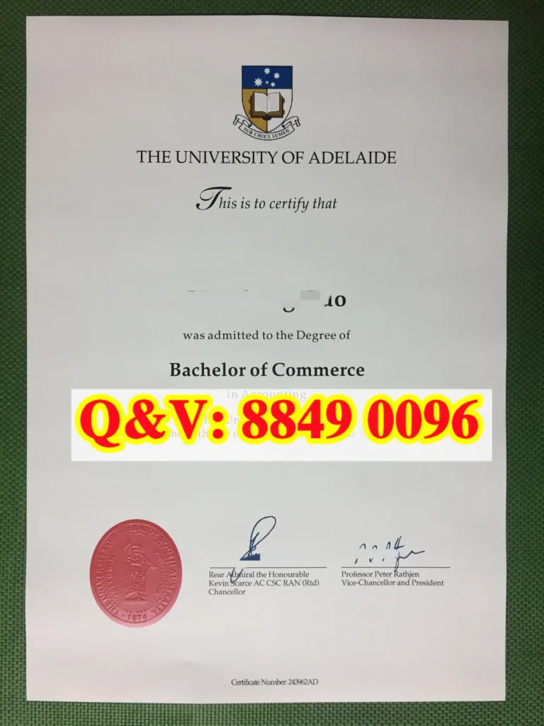 阿德莱德大学计算机科学理学学士毕业证|The University of Adelaide Bachelor of Science in Computer Science Degree Certificate