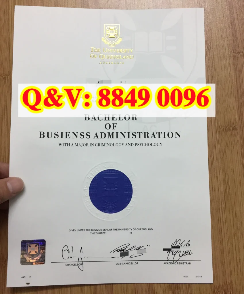 实拍昆士兰大学本科毕业证,The University of Queensland 工商管理毕业证,昆士兰大学工商管理本科毕业证