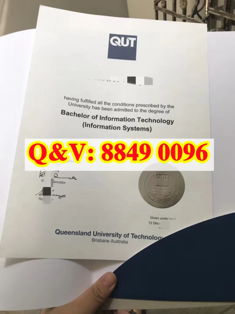 昆士兰科技大学信息技术(信息系统)本科毕业证 QUT Bachelor of Information Technology (Information Systems) Degree Certificate